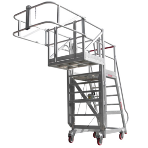 Height Adjustable Platform with Loop Guardrails