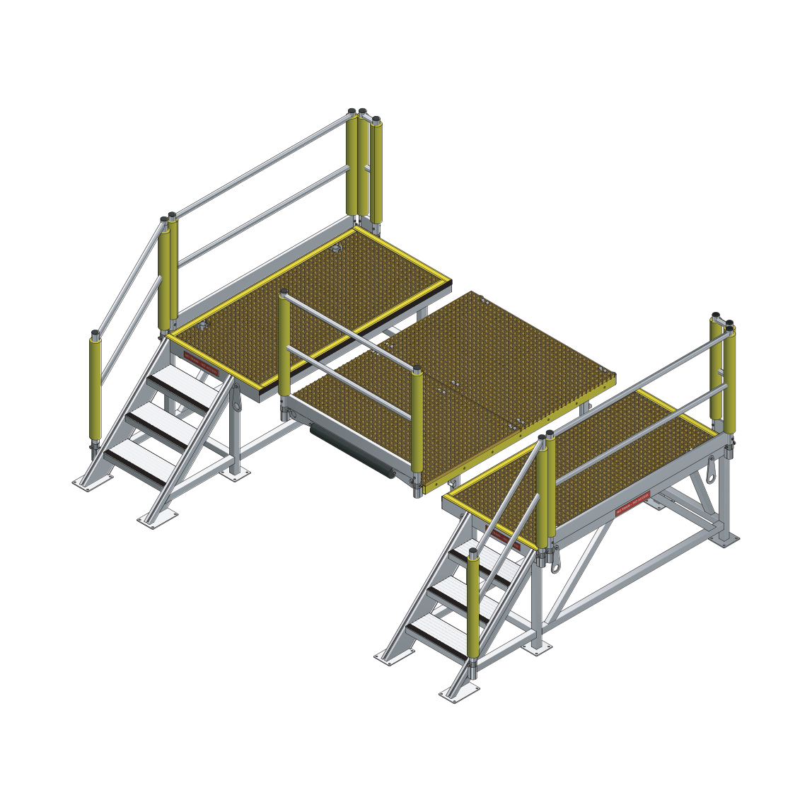 Fixed Railcar Coupler Maintenance Platform