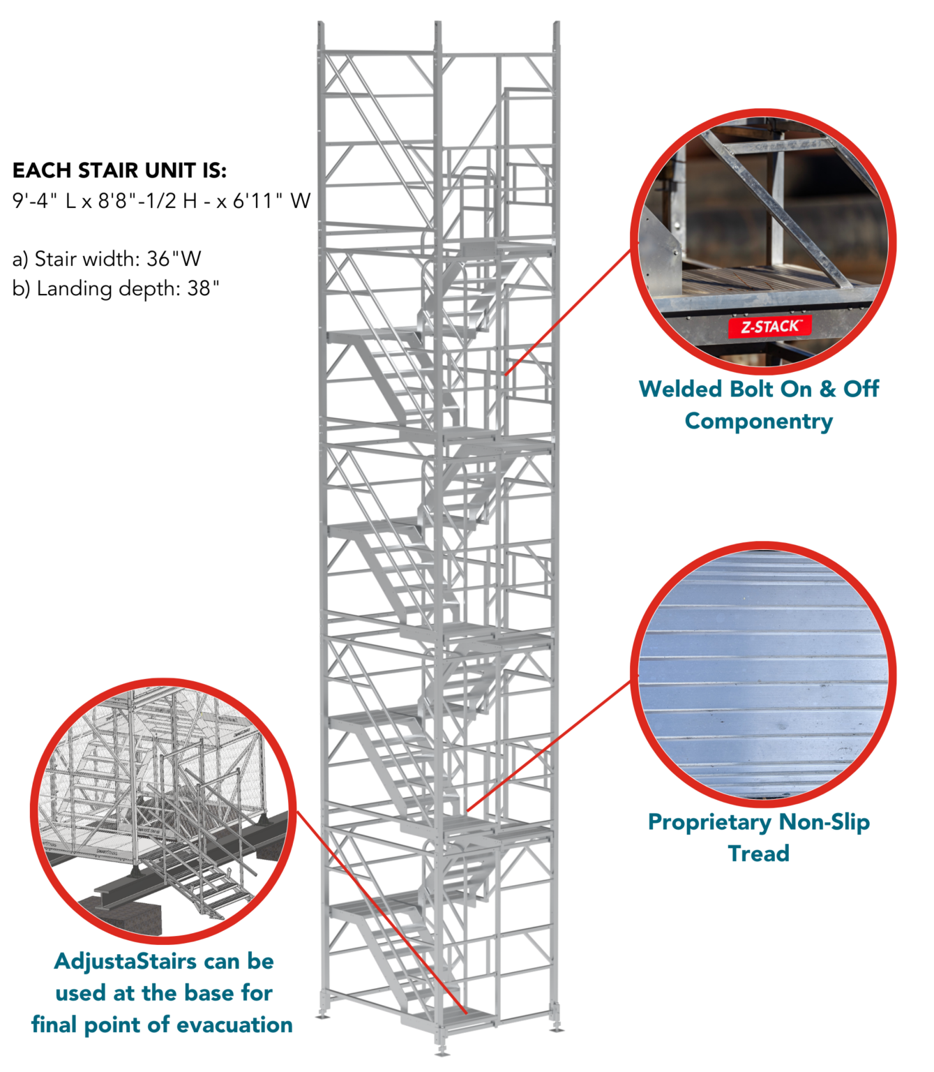 Modular Vertical Stair Tower & System